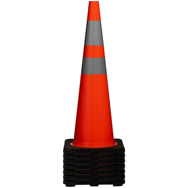 Orange PVC Reflective Traffic Safety Cone 36 in 