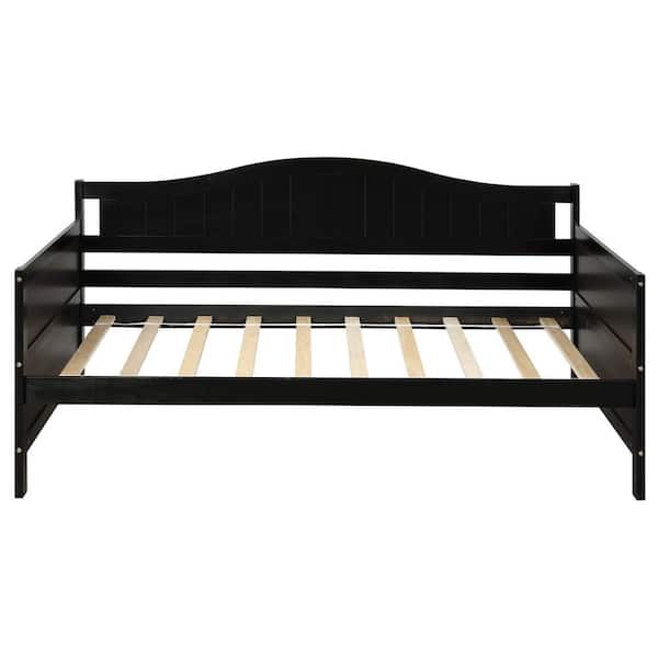 Harper & Bright Designs Espresso Twin Wood Daybed with Trundle