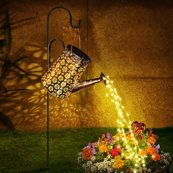 Outdoor Decor, Solar Watering Can Outdoor Garden Decor