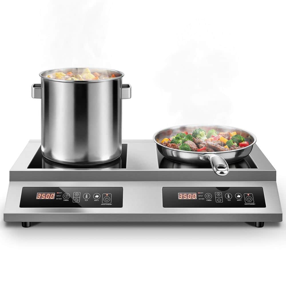 30 in. 2 Elements Induction Cooktop Double Burner Touch Control with 10 Temp Settings Timer, Stainless Steel, Smooth Top price history on PriceWatchPro