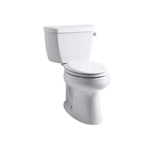 Highline Classic 2-Piece 1.28 GPF Single Flush Elongated Toilet in White, Seat Not Included
