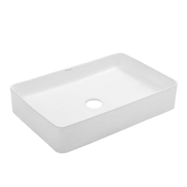 Swiss Madison Concorde 24 in. Rectangle Ceramic Vessel Sink Swiss Madison Concorde 24 in. Rectangle Ceramic Vessel Sink