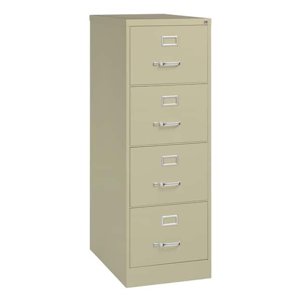 Hirsh 26.5 in. D 4-Drawer Putty Metal Legal Width 18 in. W Vertical File Cabinet Commercial Grade