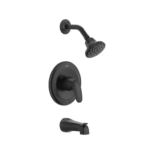 American Standard Colony PRO 1-Handle Water Saving Tub and Shower Trim Kit for Flash Valves in Matte Black (Valve Not Included)