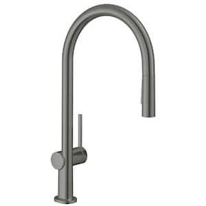 Talis N  Single-Handle Pull Down Sprayer Kitchen Faucet with QuickClean in Brushed Black Chrome