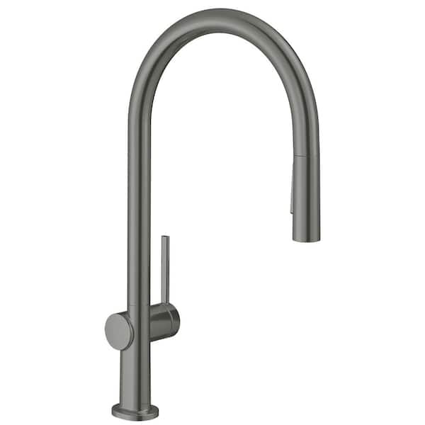 Hansgrohe Talis N  Single-Handle Pull Down Sprayer Kitchen Faucet with QuickClean in Brushed Black Chrome