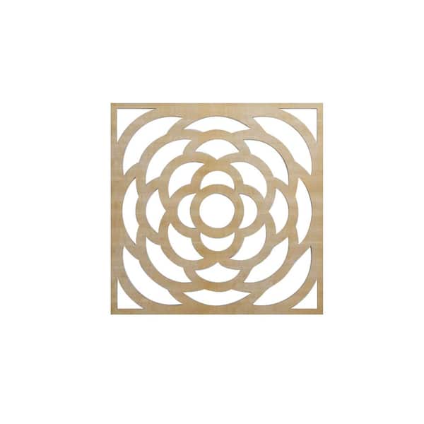 Ekena Millwork 15-3/8 in. x 15-3/8 in. x 1/4 in. Birch Medium Edinburg Decorative Fretwork Wood Wall Panels (20-Pack)