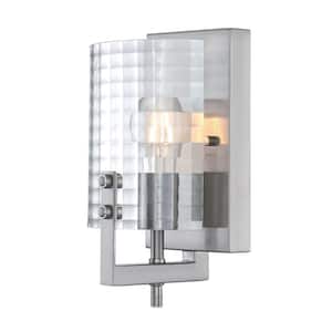 Enzo James 1-Light Brushed Nickel Wall Sconce