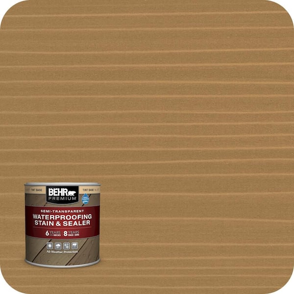 BEHR PREMIUM 8 oz. #ST-154 Chatham Fog Semi-Transparent Waterproofing Exterior Wood Stain and Sealer Sample