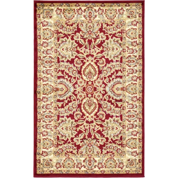 Unique Loom Voyage Asheville Red 3' 3 x 5' 3 Area Rug