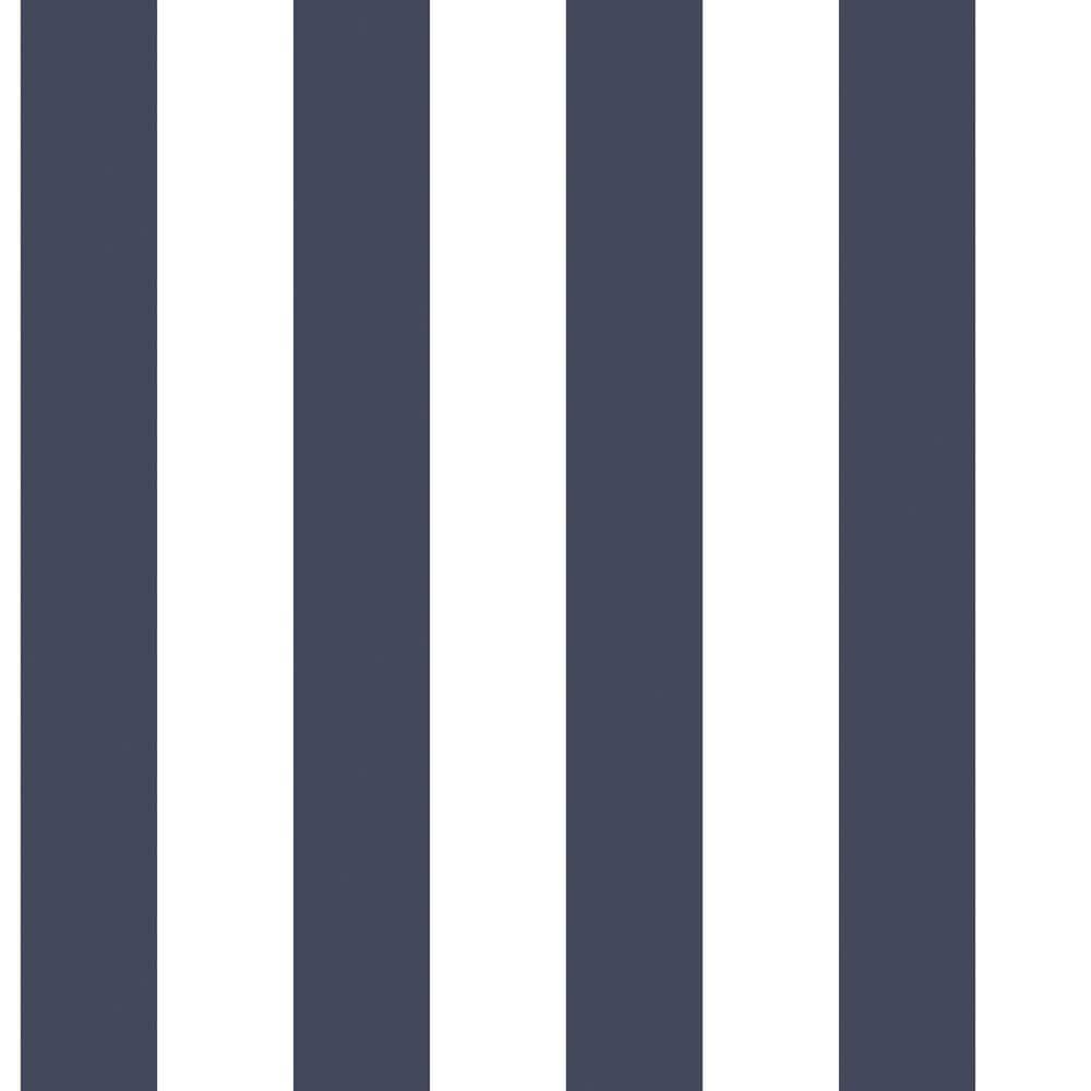 Smart Stripes 2 Traditional Stripe Wallpaper in Navy and White G67523 ...