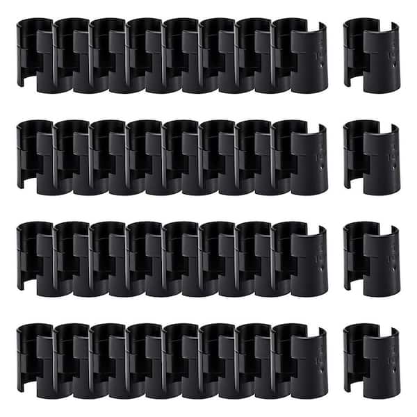 72 Pcs. Black Wire Shelf Clips 36 Pairs Replacement Lock Clips for Metal Shelving Sleeves Stability Adjustment Plastic