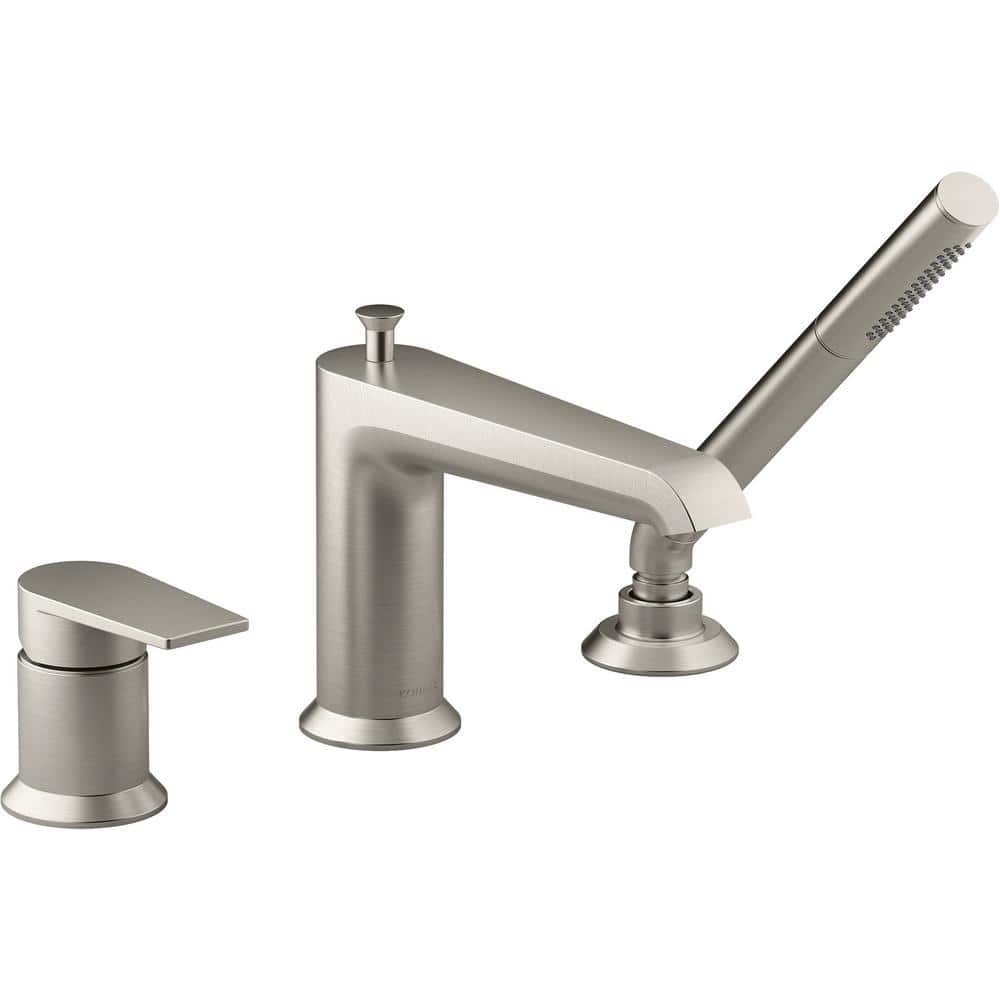 Glacier Bay Builders 2-Handle Deck-Mount Roman Tub Faucet in Brushed Nickel  461-3004 - The Home Depot