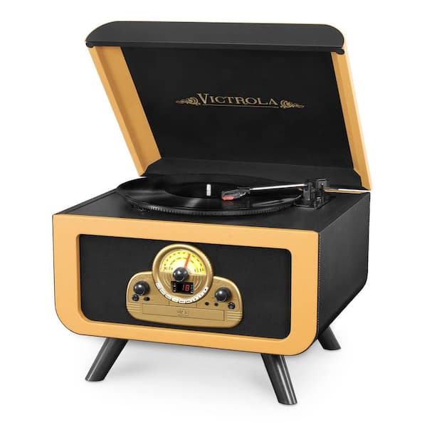 Victrola 5-in-1 Vintage Tabletop Record Player with Bluetooth and CD Player