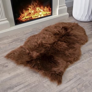 Brown 2 ft. x 3 ft. Faux Fur Luxuriously Soft and Eco Friendly Area Rug