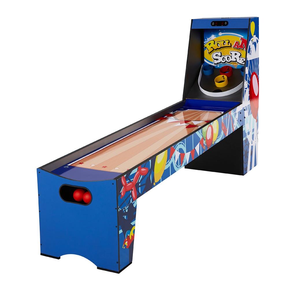 Big Sky Blue 87" Roll and Score Arcade Game with Electronic Scorer
