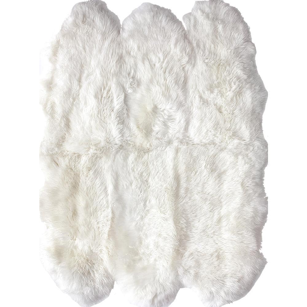 nuLOOM Gabdnade Luxe Sheepskin Shag Natural 2 ft. x 5 ft. Shaped Rug  NSD01-206 - The Home Depot