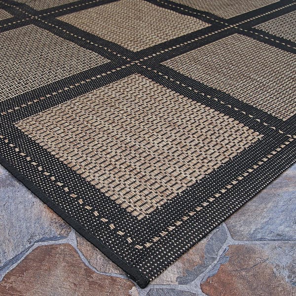 Recife Summit Cocoa Black 5 ft. x 8 ft. Area Rug