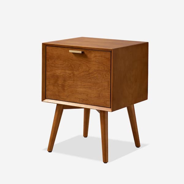 Frieda Acorn 2-Drawer Nightstand with Built-in Outlets