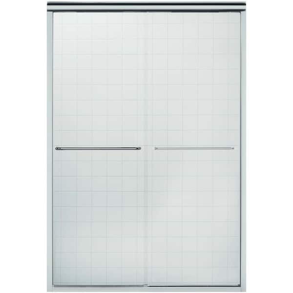 Finesse 43-48 in. x 70 in. Frameless Sliding Shower Door in Silver with 1/4 in. Thick Clear Glass