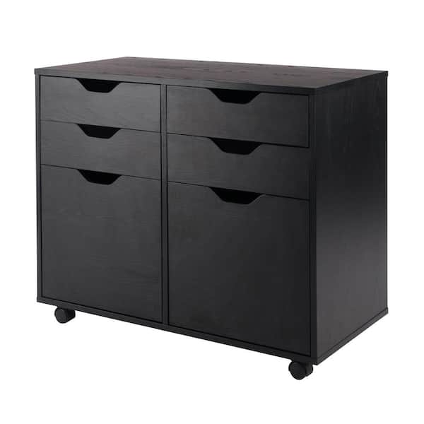 Halifax Black 2 Section Mobile Storage 20622 The Home Depot