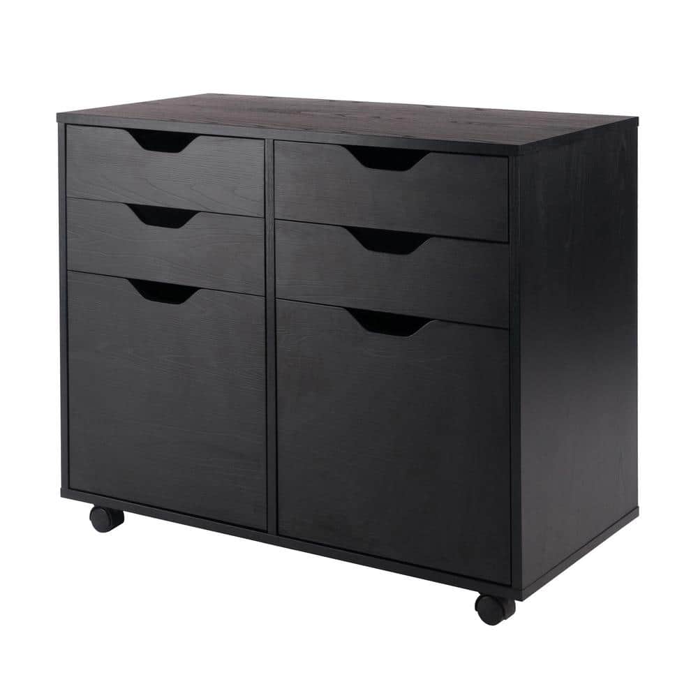 Halifax Black 2 Section Mobile Storage Cabinet