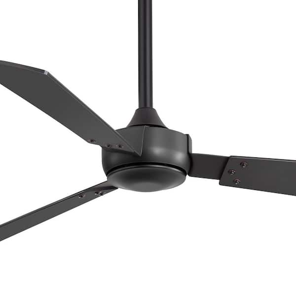 Breezary Mahail 52 in. Indoor/Covered Outdoor Black Ceiling Fan in 6 Speed with Remote Included for Bedroom or Living Room