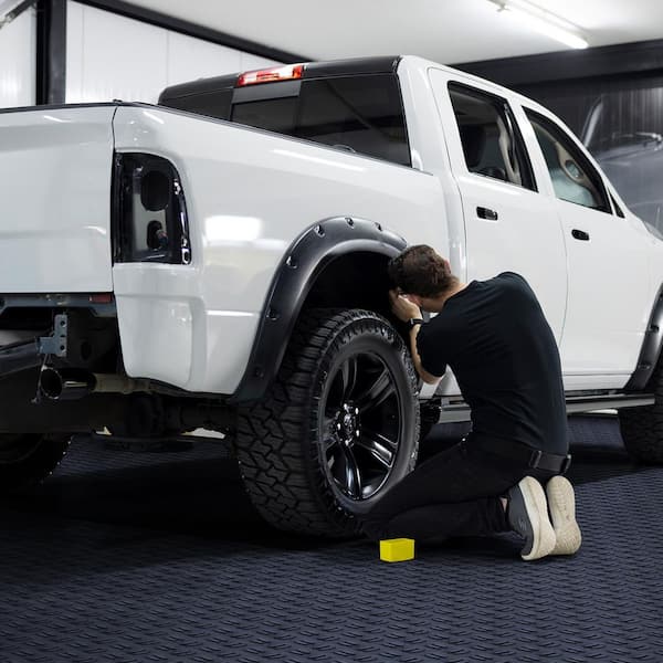 50 Pack Garage Tiles, 12 x 12 x 0.53 in., 50 sq. ft. Non-Slip Interlocking, Double-Sided Texture, Graphite Gray