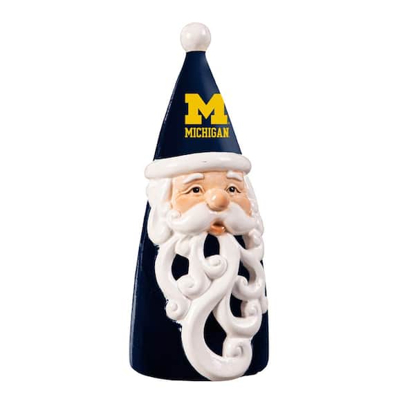 University Of Michigan Santa LED Christmas Garden Statuary, 8 in.