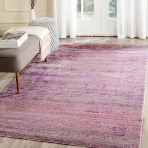 Valencia Lavender/Multi Doormat 3 ft. x 5 ft. Border Area Rug