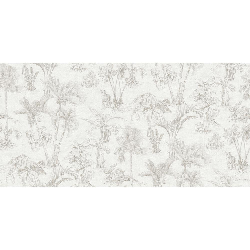 Zapata Off-White Trees Wallpaper Sample