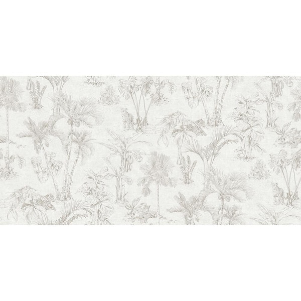 Advantage Zapata Off-White Trees Wallpaper Sample