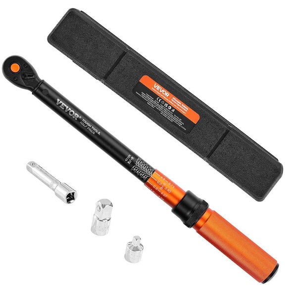 Click Torque Wrench, 3/8 in. Drive, 10-100 lbf-ft. / 13.6-135.6 N.m, Dual-direction Torque Wrench with Dual Range Scales