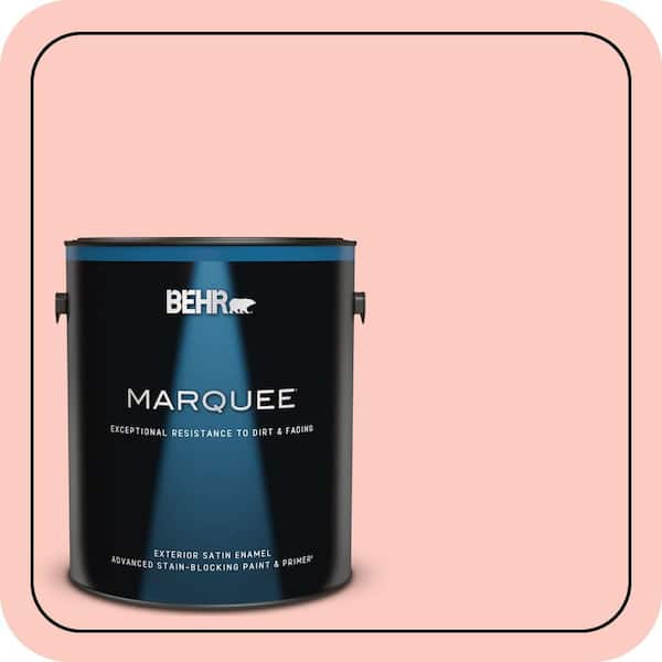 BEHR MARQUEE 1 gal. #170A-2 Strawberry Mousse Satin Enamel Exterior Paint & Primer