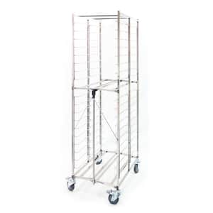 304 Stainless Steel Folding End load Pan Rack with 4 in. ball bearing caster with break