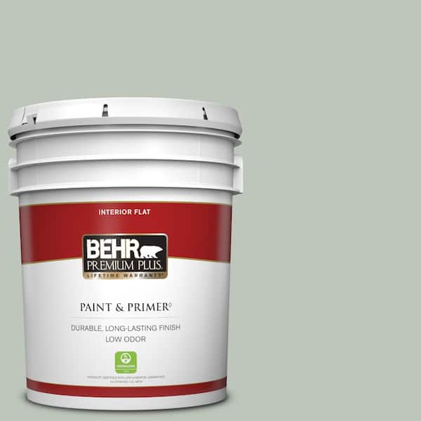 BEHR PREMIUM PLUS 5 gal. #700E-3 Contemplation Flat Low Odor Interior Paint & Primer