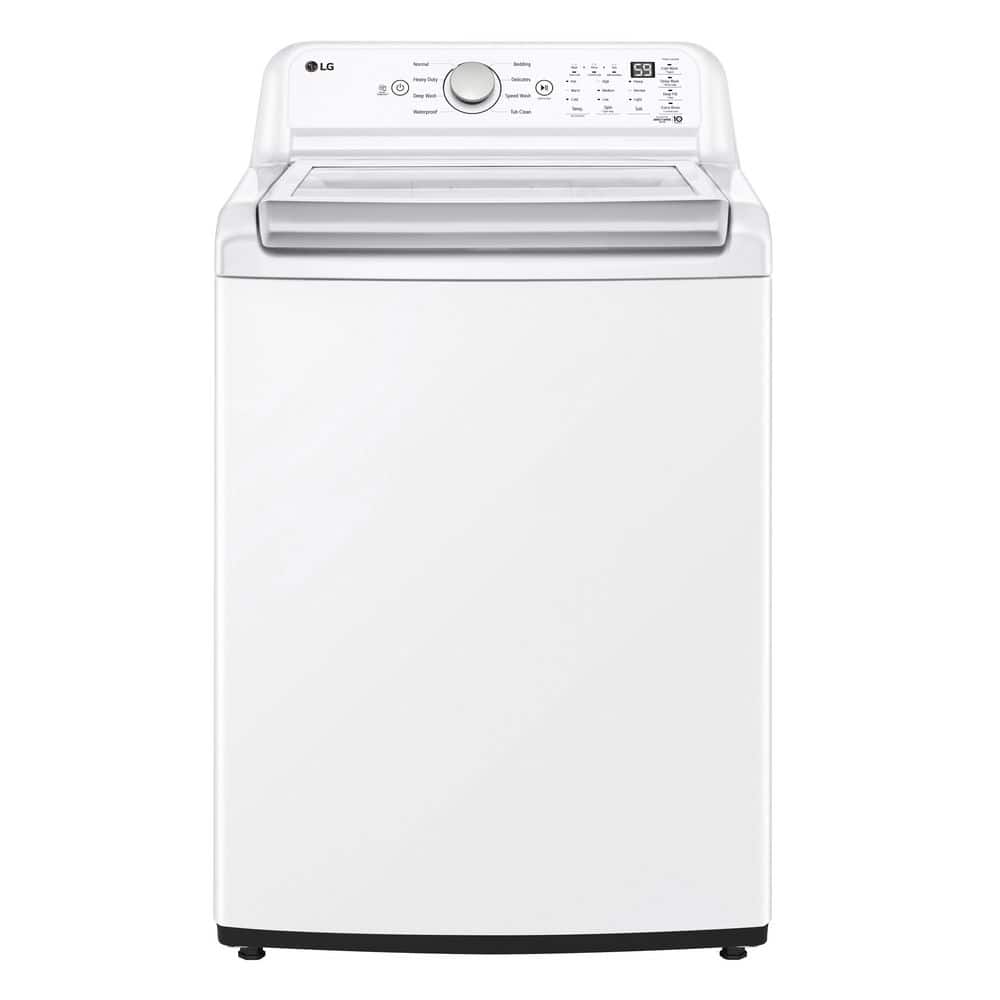 LG 4.8 cu. ft. Top Load Washer in White with 4-way Agitator, NeverRust ...