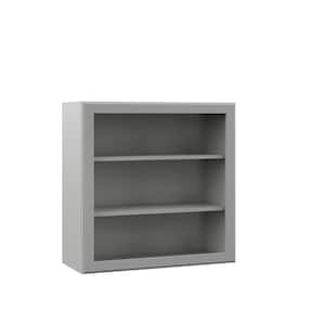 Designer Series Elgin Assembled 30x30x12 in. Wall Open Shelf Kitchen Cabinet in Heron Gray