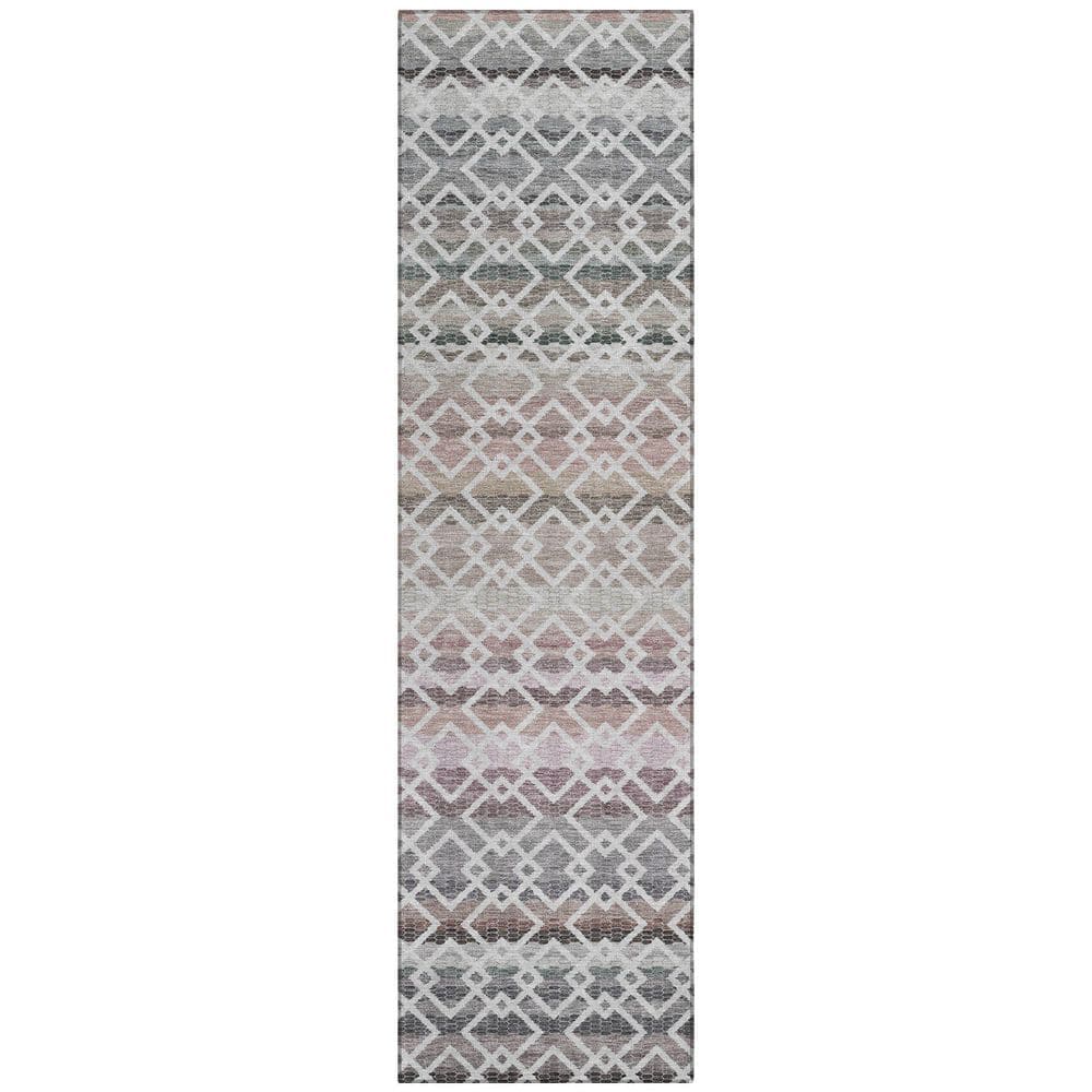 Chantille Machine Washable Indoor/Outdoor Abstract ACN2531 Silver 2 ft. x 7 ft. Runner Rug price history on PriceWatchPro