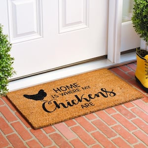 Home is Where My Chickens Are 17 in. x 29 in. Door Mat