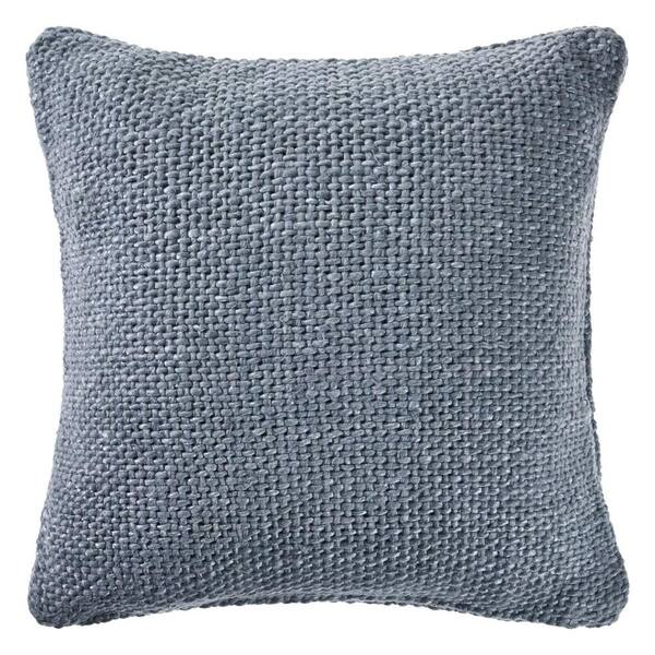 blue textured pillows