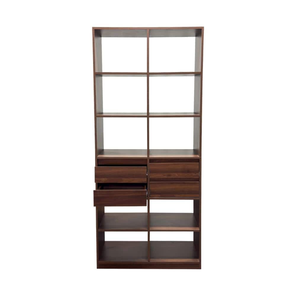 31.42 in. W x 11.81 in. D x 70.87 in. H Walnut Linen Cabinet with 4 Storage Drawers price history on PriceWatchPro