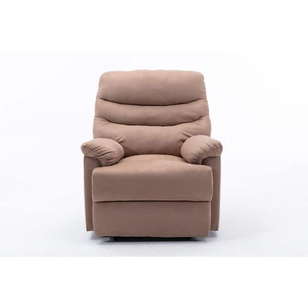 Unbranded 31.5 in. Width Big and Tall Beige Microfiber 2-Point Massage Power Recliner