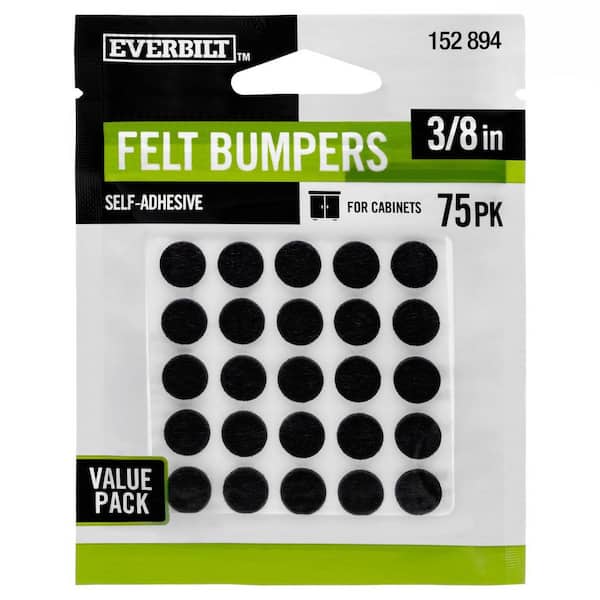 3/8 in. Brown Self-Adhesive Felt Pads (75-Pack)