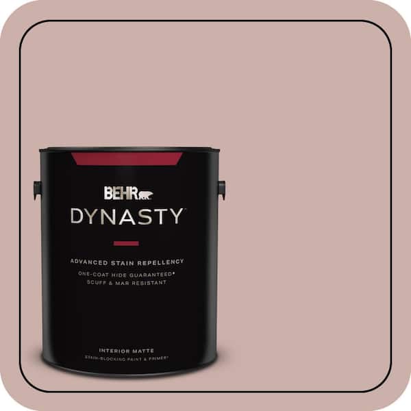 BEHR DYNASTY 1 gal. #HDC-CT-07A Vintage Tea Rose One-Coat Hide Matte Interior Stain-Blocking Paint & Primer