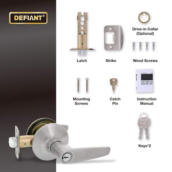 Defiant Olympic Stainless Steel Keyed Entry Door Lever 32LG600B