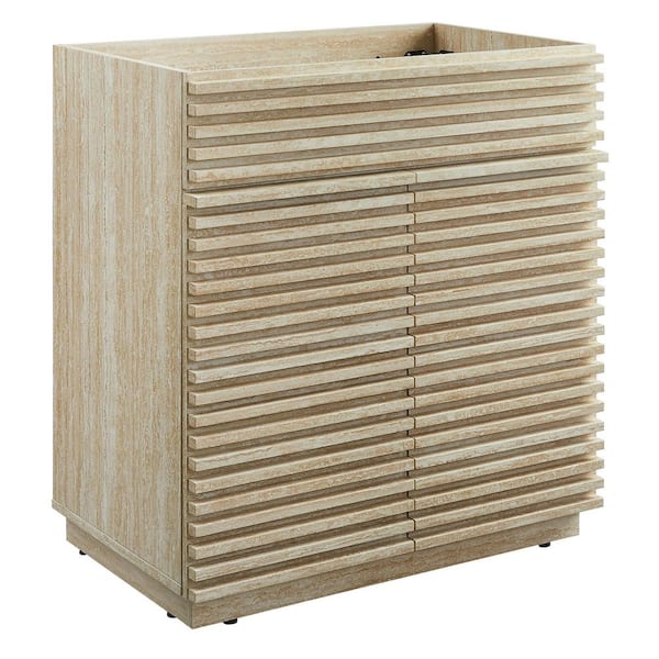 Render 29.1 in. Bath Vanity Cabinet without Top in Travertine Brown Unassembled