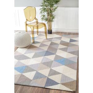 Bianca Triangles Gray 4 ft. x 6 ft. Area Rug