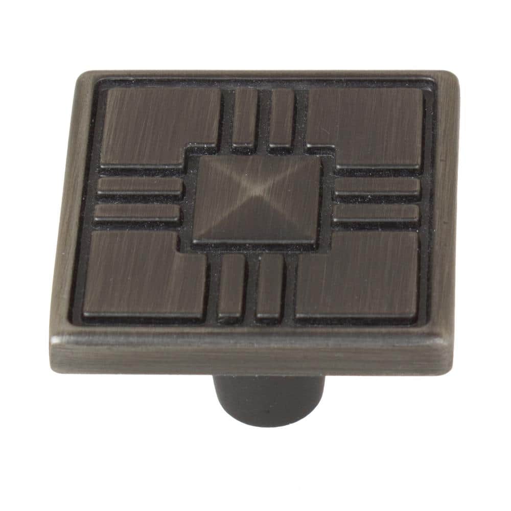1-1/4 in. Satin Pewter Craftsman Collection Square Cabinet Knobs (10-Pack) price history on PriceWatchPro