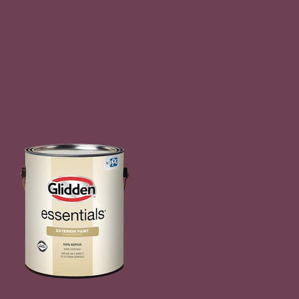 Glidden Essentials 1 gal. PPG1045-7 Chilled Wine Semi-Gloss Exterior Paint